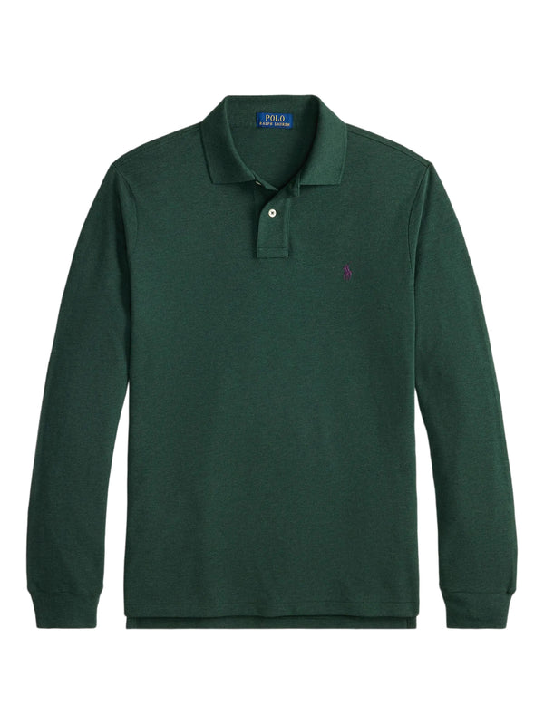 Polo in piqué manica lunga Slim-Fit