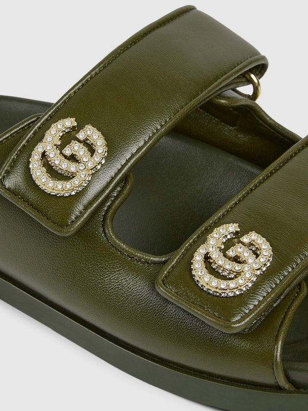 Sandal with crystals