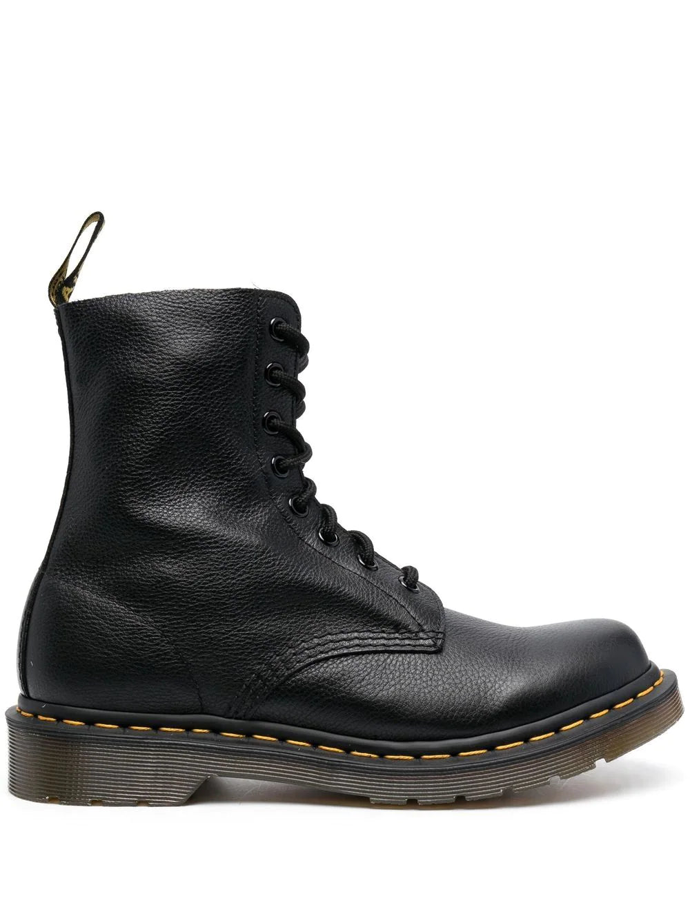 Dr. Martens 1460 Pascal DF - Stivaletti Donna In Pelle - Fodera In Tessuto, Suola In Gomma, Chiusura Con Lacci - Collezione Iconica