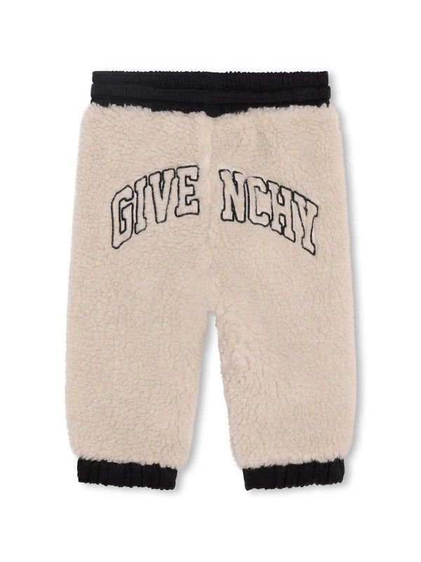 Logo-embroidered fleece track pants
