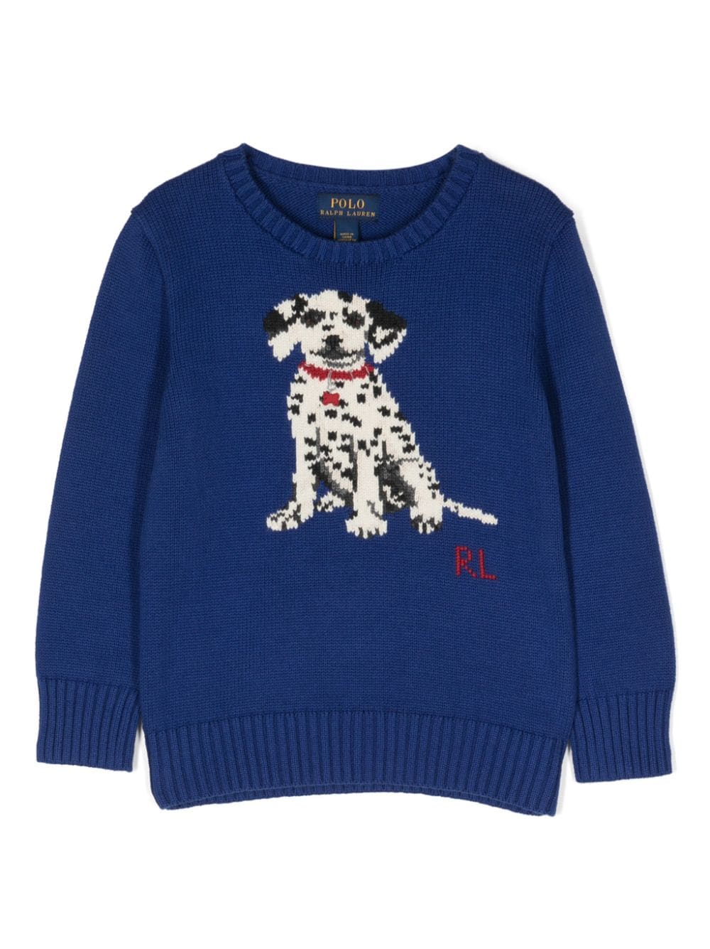 Dalmatian Intarsia-Knit Sweater Ralph Lauren Kids Blu | Grifo210