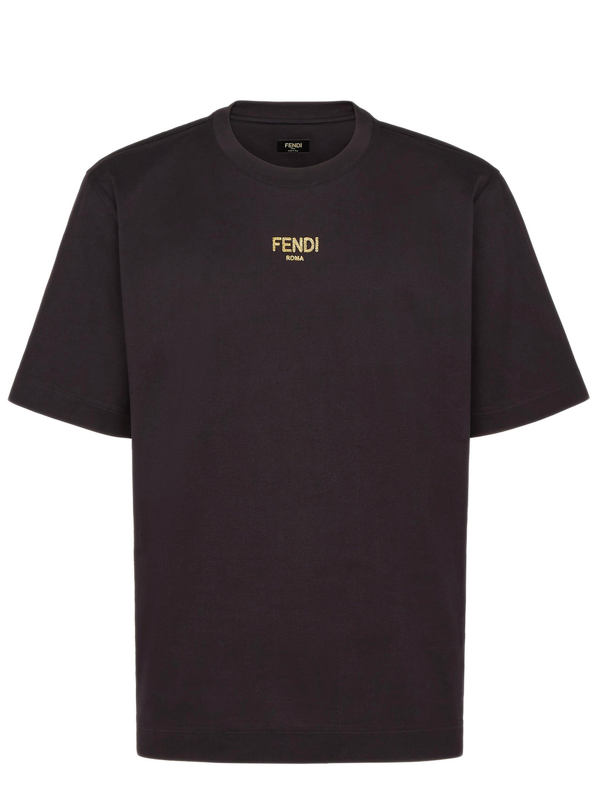 Fendi Roma Fendi Maglia Uomo T-shirt In Cotone FENDI Nero Grifo210