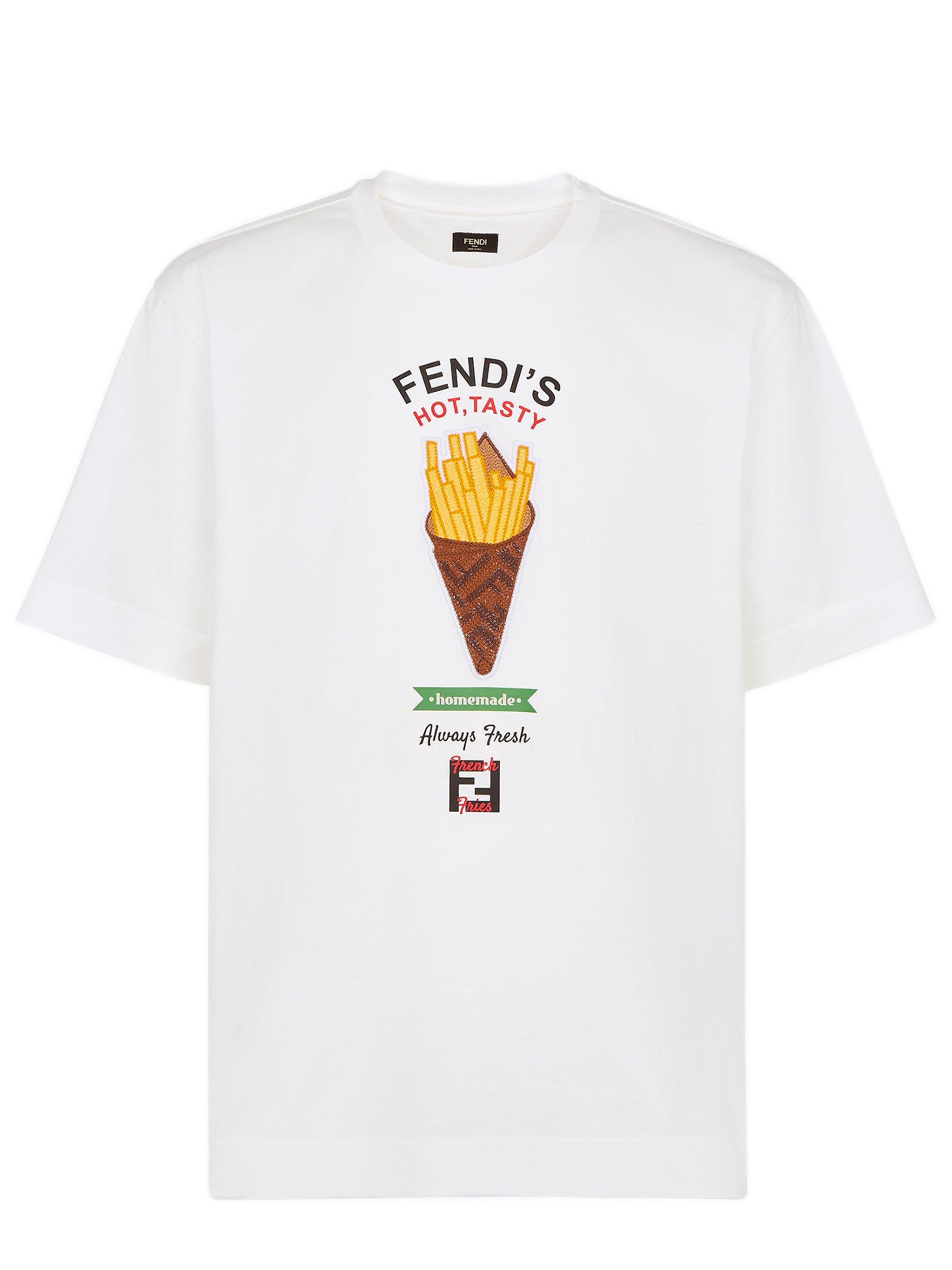 Fendilicious cotton t-shirt FENDI Bianco | Grifo210