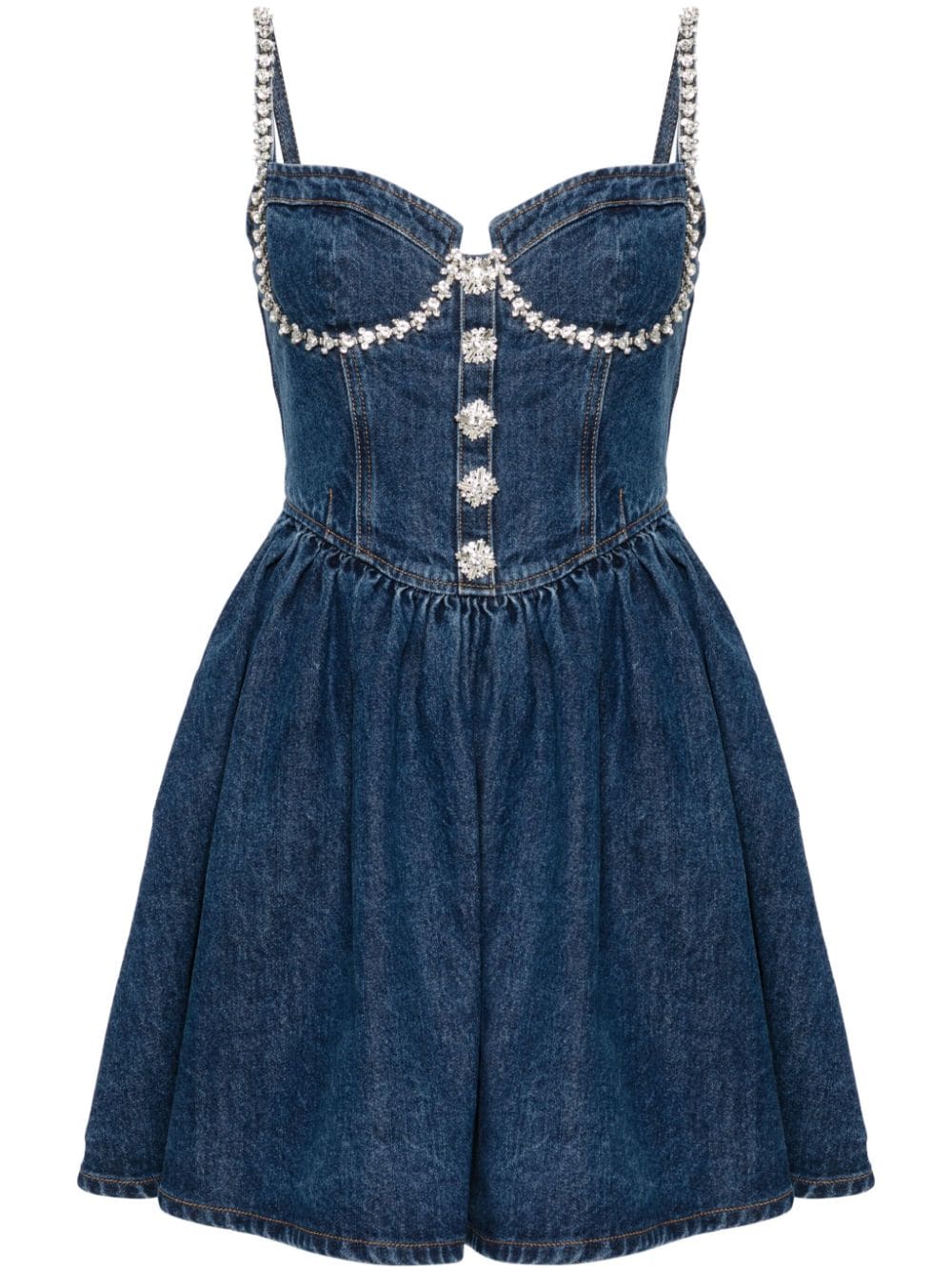 Flared Denim Mini Dress