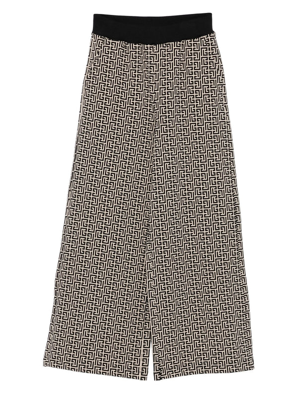 Jacquard trousers with PB labyrinth monogram