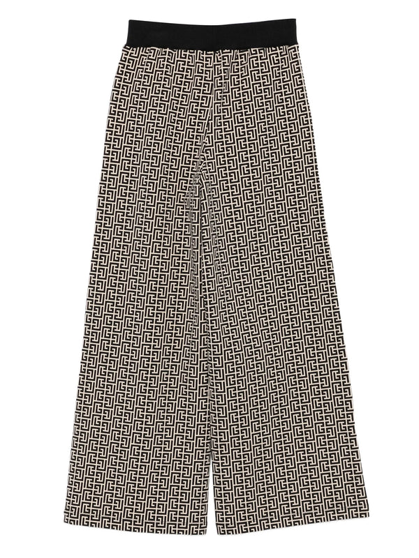 Jacquard trousers with PB labyrinth monogram