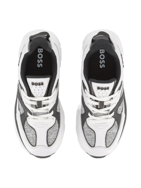 Mesh-panelled sneakers