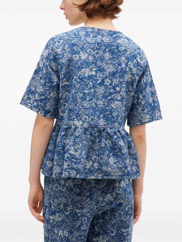 Tapestry Peplum Blouse
