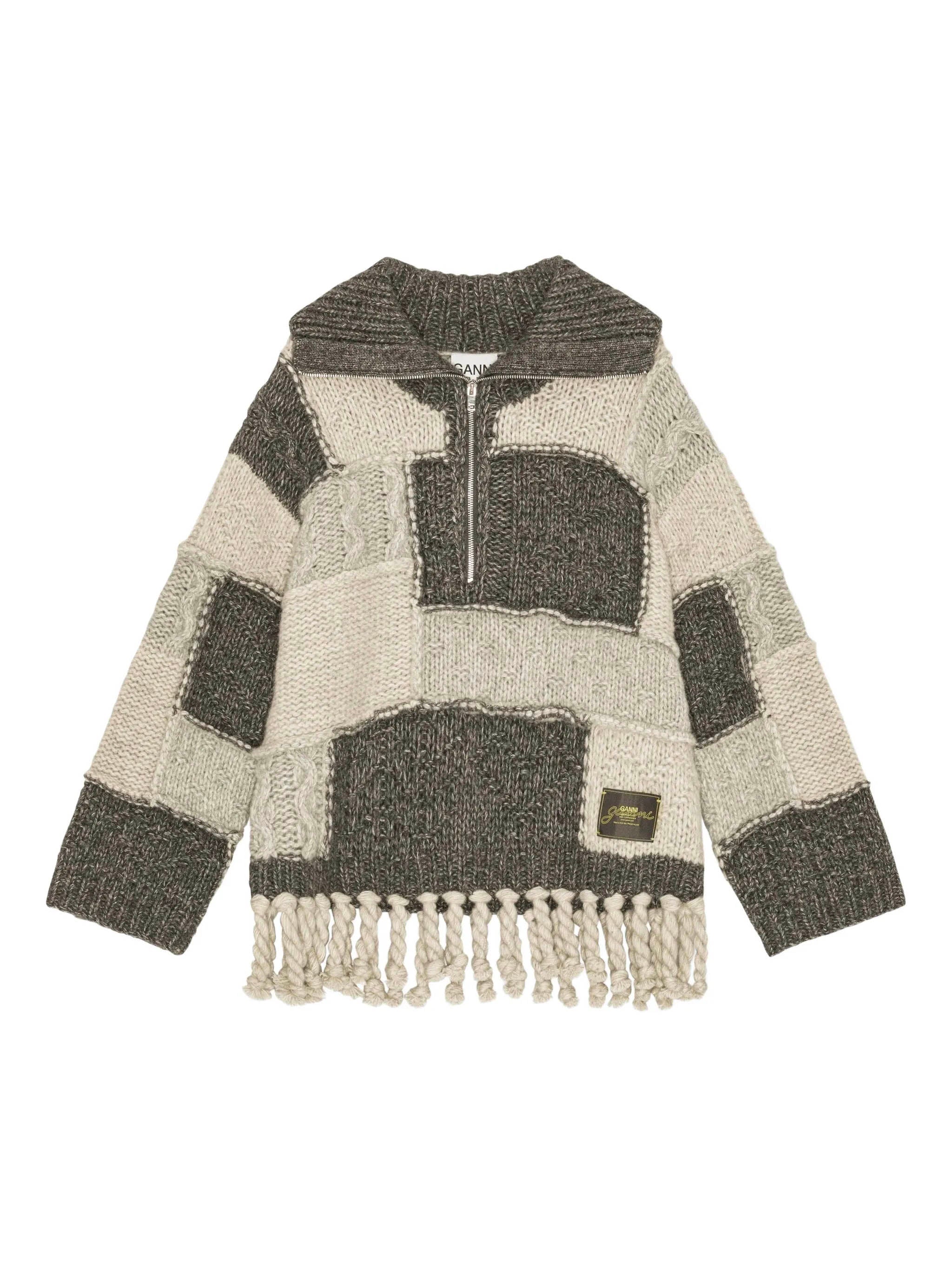 Patchwork fringe sweater GANNI | Grifo210