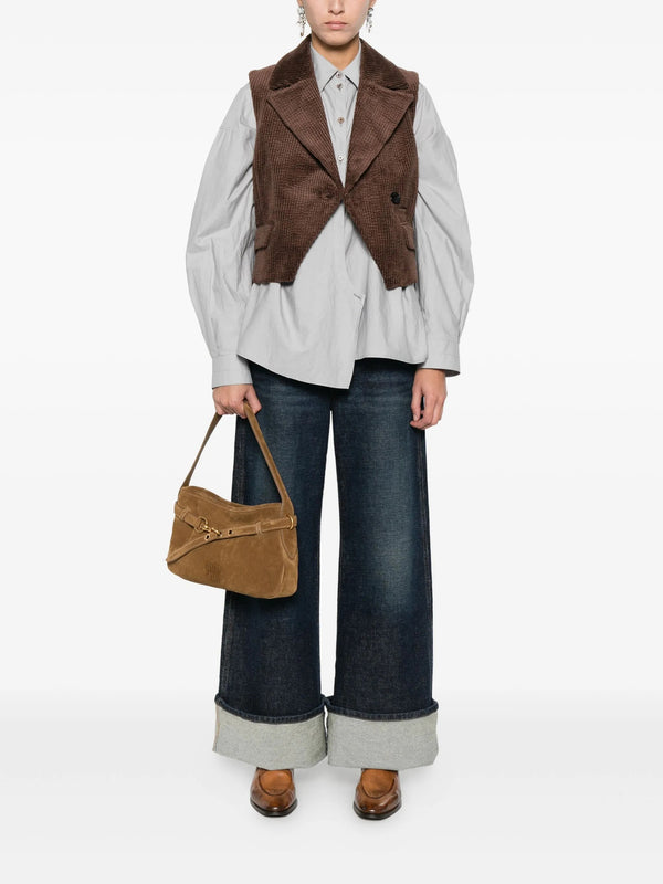 Corduroy buttoned waistcoat