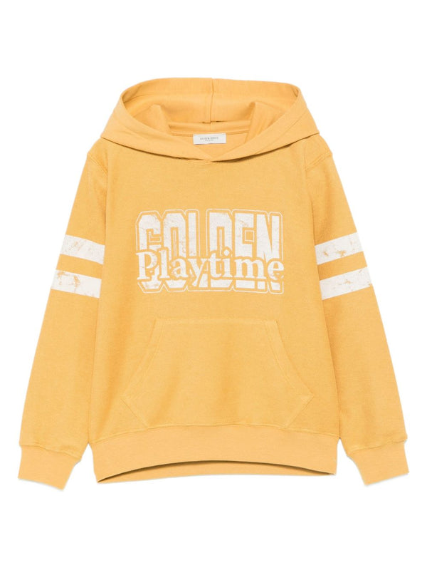 Sweatshirt with hood and print