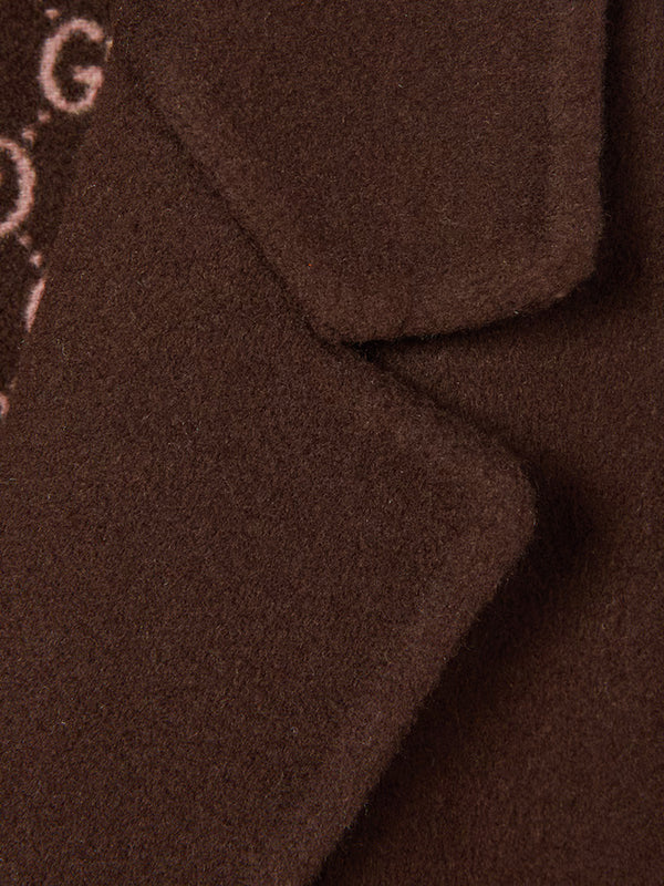Reversible wool and silk coat