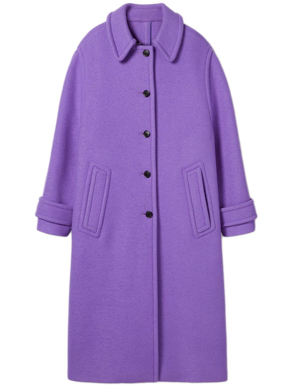 Compact wool cashmere coat