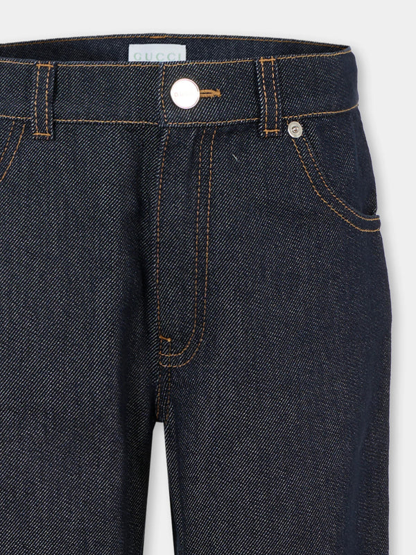Pantaloni in denim con Web