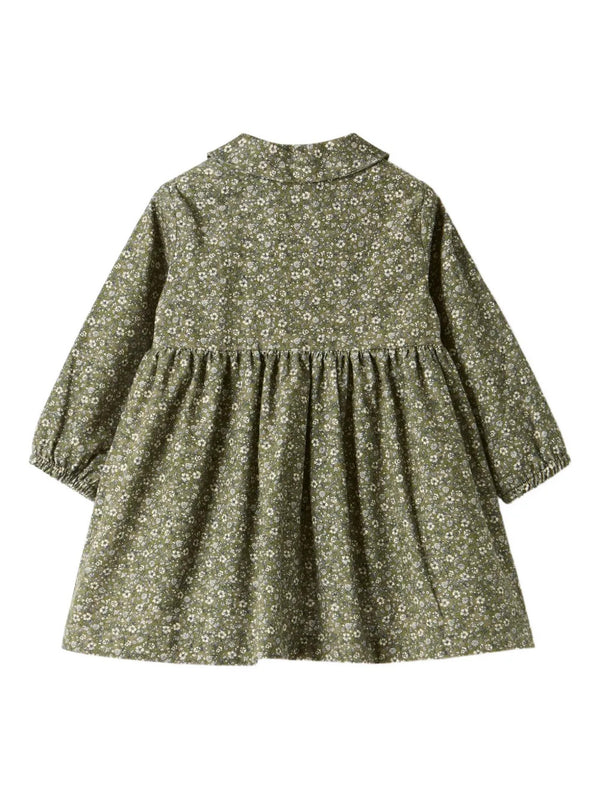 Floral corduroy dress