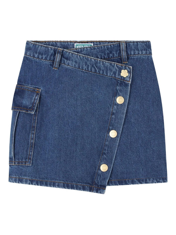 Gonna denim asimmetrica