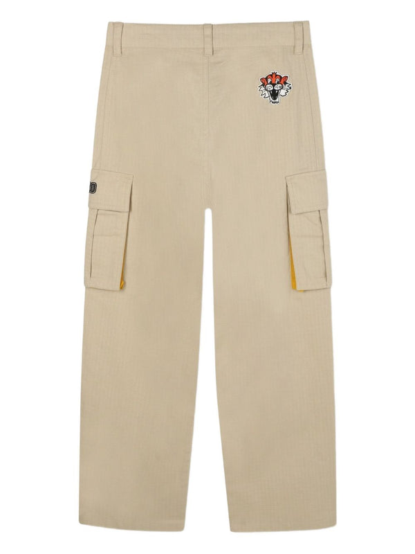 Logo-embroidered cargo trousers