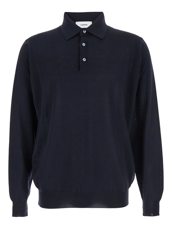 Wool polo shirt