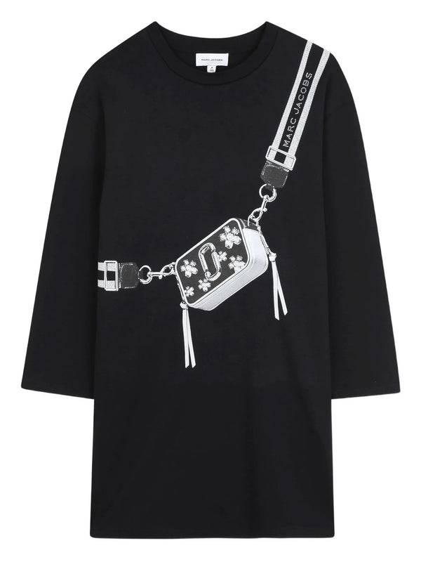 Snapshot bag-print mini dress