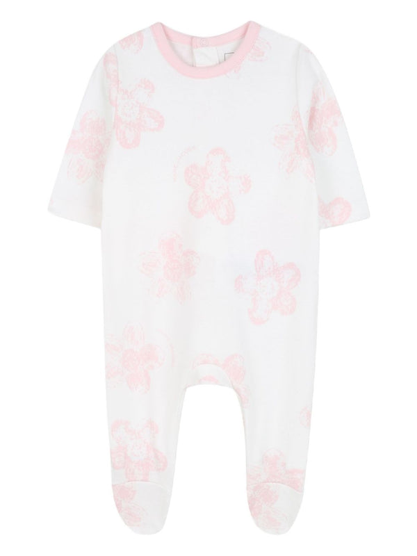 Floral-print babygrow (set of three)