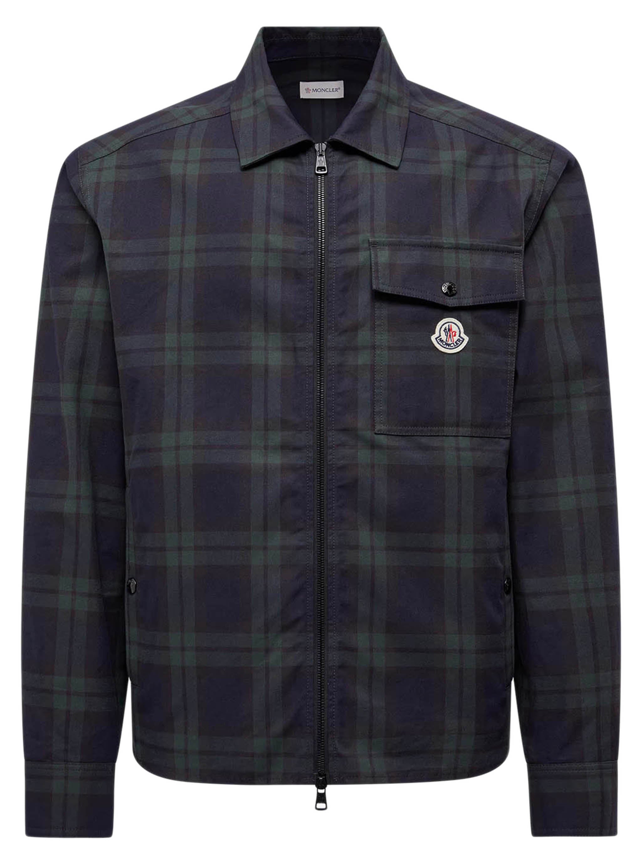 moncler dress shirt Checked Long Sleeve Shirt MONCLER Nero