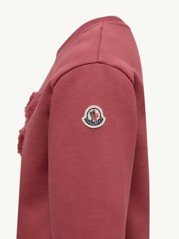Felpa in cotone con logo teddy
