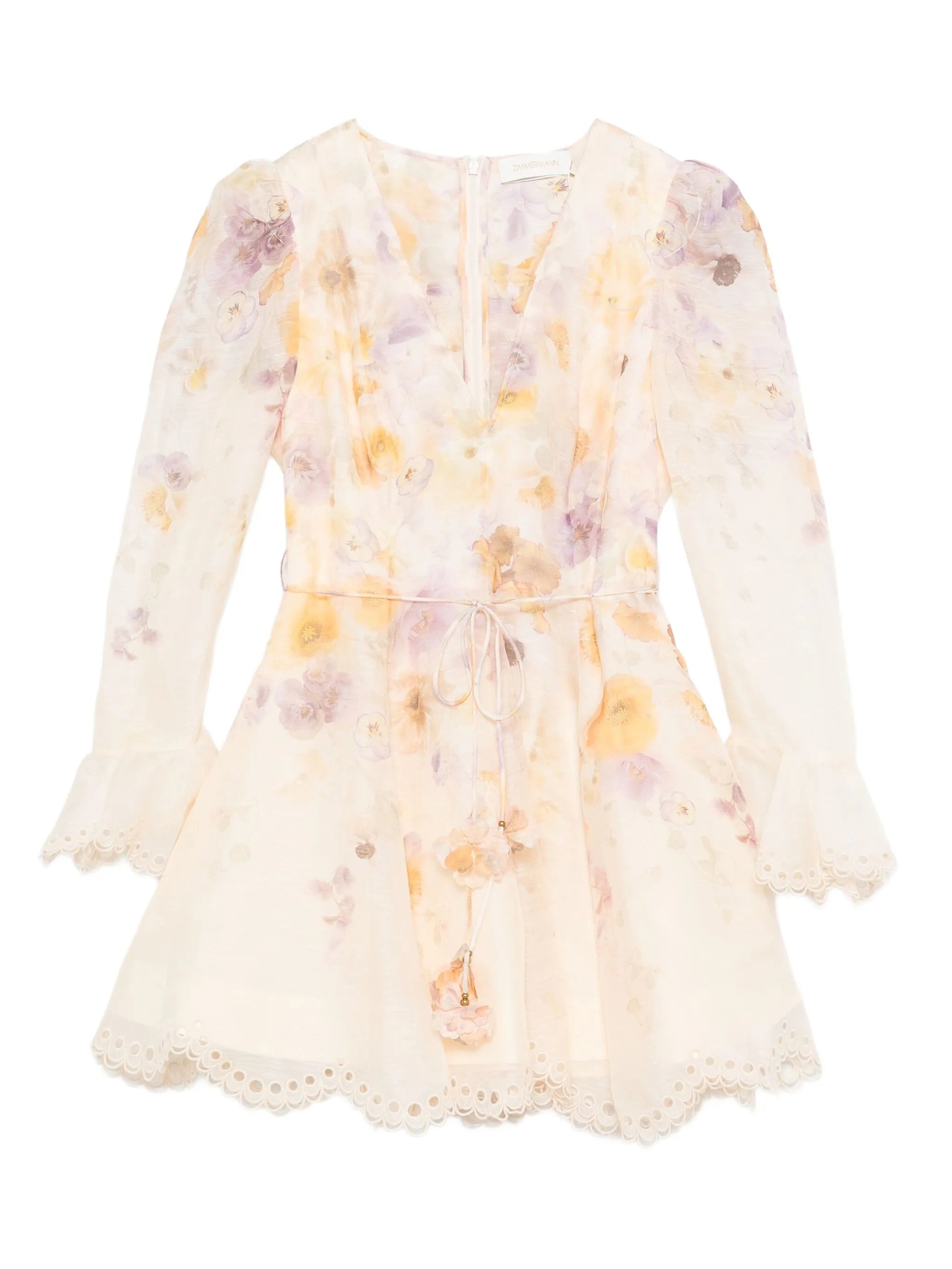Memento Embroidered Mini Dress ZIMMERMANN Bianco