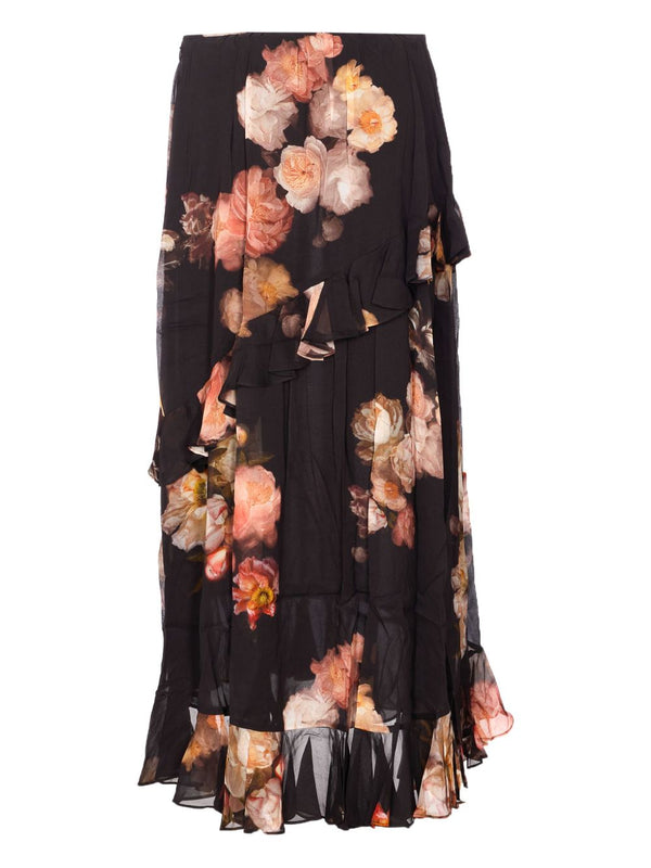 Hypnotic Asymmetric Midi Skirt