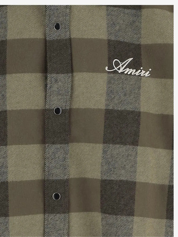 Camicia a quadri con logo