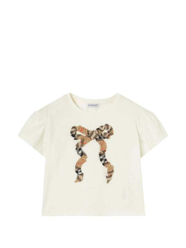 T-shirt con fiocco Check
