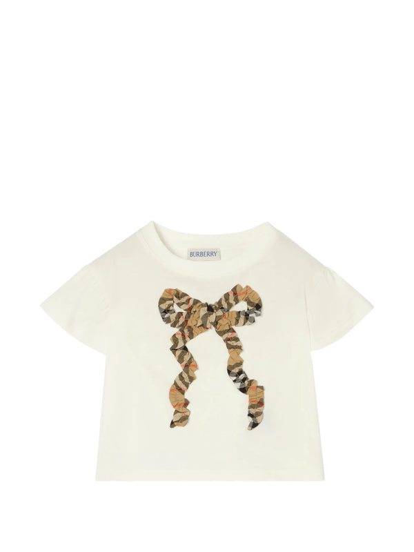 T-shirt con fiocco Check