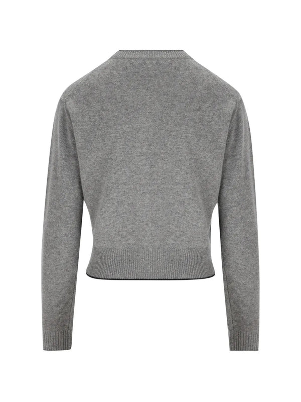 Fitted logo cardigan
