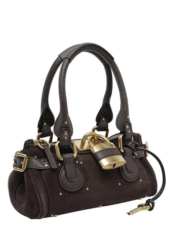 Small suede Paddington bag