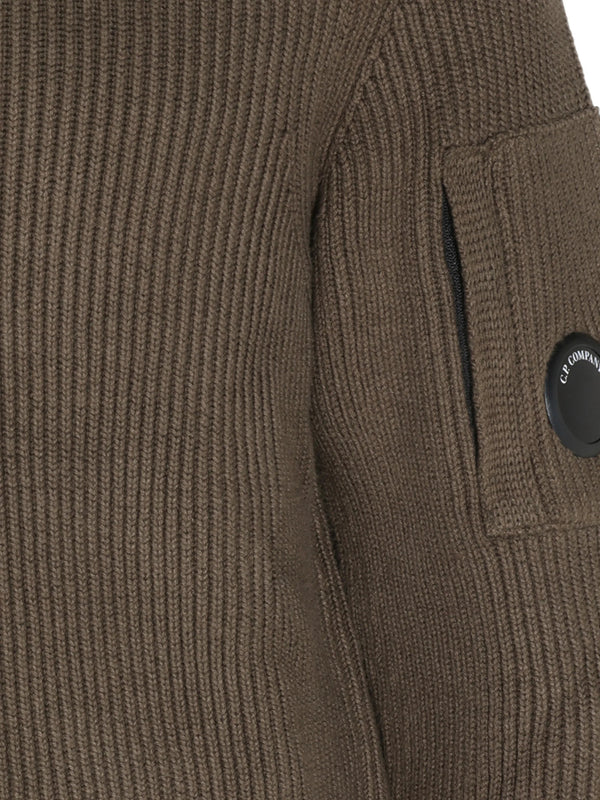 Full Rib Cotton Lens Crewneck Sweater