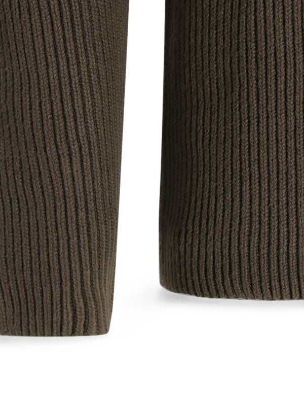 Full Rib Cotton Lens Crewneck Sweater