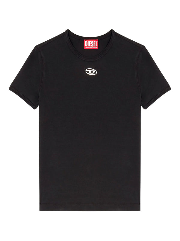 Slim T-shirt with metallic Oval D