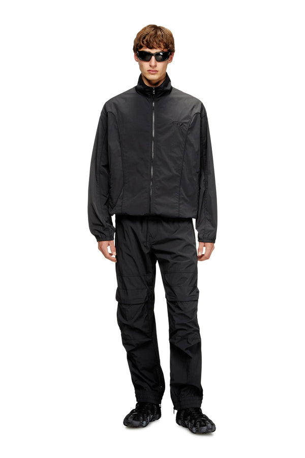Nylon trousers with cargo pockets