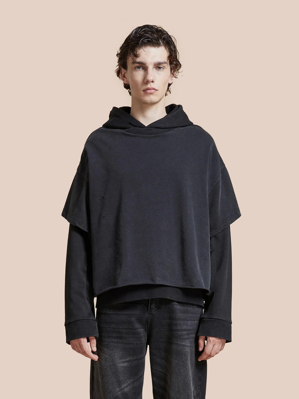 Double layer hoodie