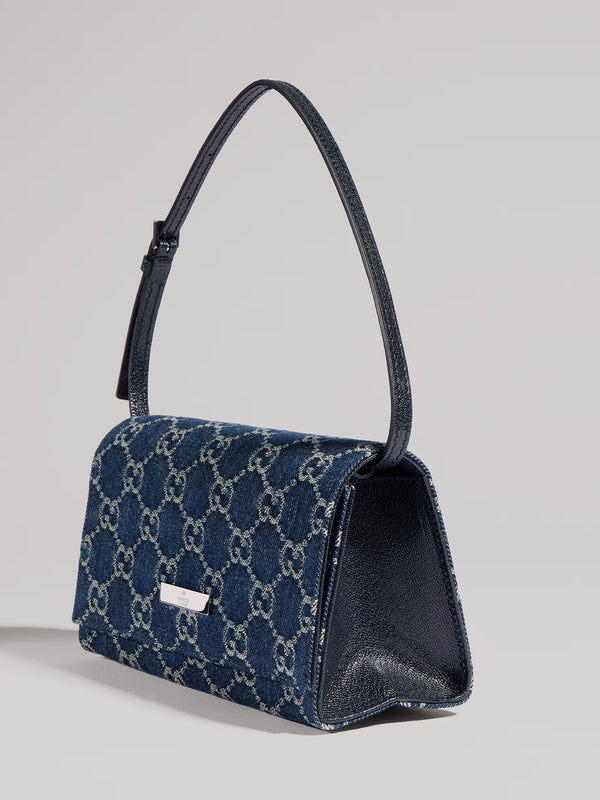 Small pouch with strap and Gucci plaque