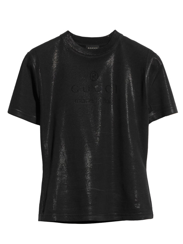 T-shirt in jersey di cotone tecnico con stampa