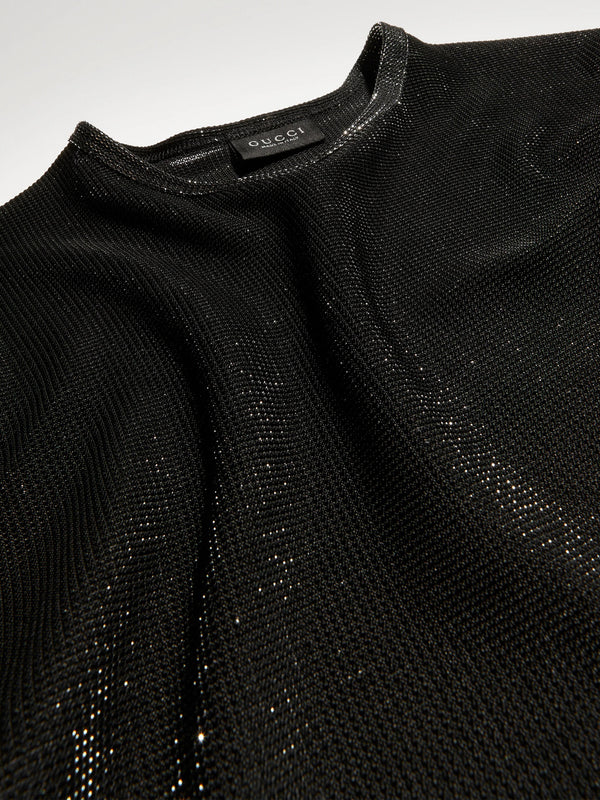 Jersey top with iridescent effect