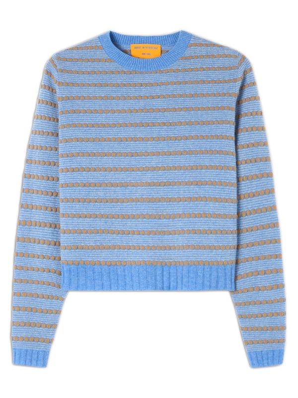 Pebble Stripe Shrunken Crew