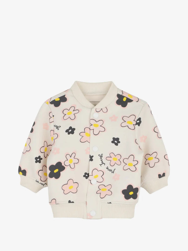 Floral-print cotton tracksuit set