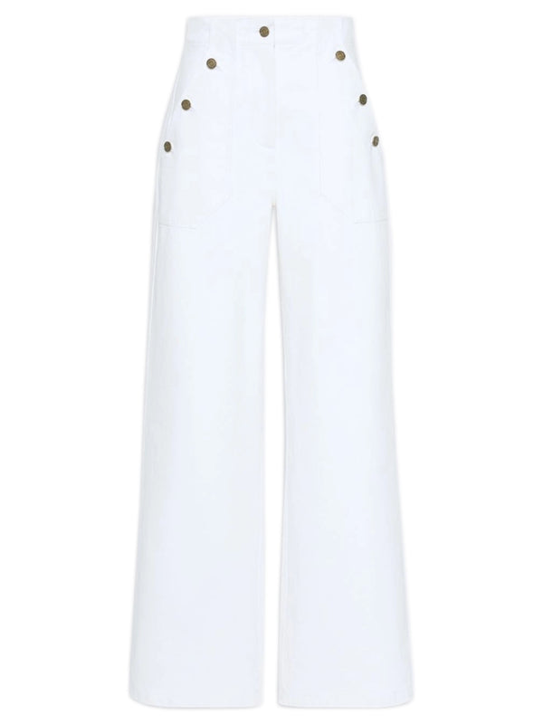 Badesse wide-leg trousers in cotton bull