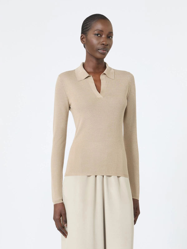 Gergo cashmere and silk polo shirt