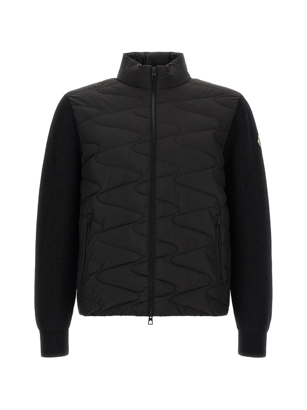 Padded Zip-Up Cardigan