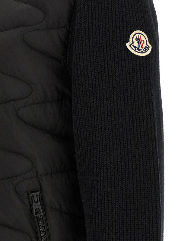 Padded Zip-Up Cardigan