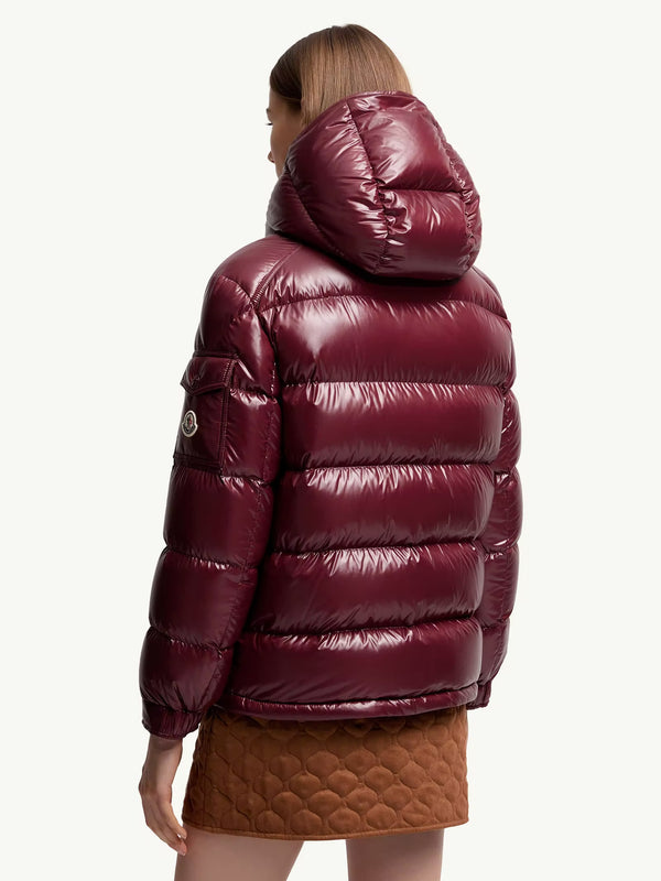 Maire hooded short down jacket