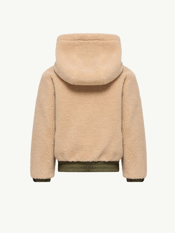 Zip-up hoodie in teddy fleece