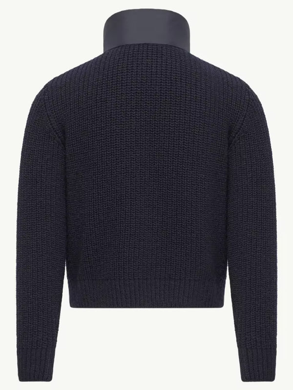 Cardigan imbottito con zip